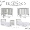 imageDream On Me Edgewood 4In1 Convertible Mini Crib In White JPMA Certified NonToxic Finish New Zealand Pinewood With 3 Mattress Height Settings Included 1quot Mattress PadCool Grey