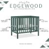 imageDream On Me Edgewood 4In1 Convertible Mini Crib In White JPMA Certified NonToxic Finish New Zealand Pinewood With 3 Mattress Height Settings Included 1quot Mattress PadOlive