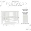 imageDream On Me Edgewood 4In1 Convertible Mini Crib In White JPMA Certified NonToxic Finish New Zealand Pinewood With 3 Mattress Height Settings Included 1quot Mattress PadWhite