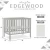 imageDream On Me Edgewood 4In1 Convertible Mini Crib In White JPMA Certified NonToxic Finish New Zealand Pinewood With 3 Mattress Height Settings Included 1quot Mattress PadCool Grey