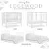 imageDream On Me Edgewood 4In1 Convertible Mini Crib In White JPMA Certified NonToxic Finish New Zealand Pinewood With 3 Mattress Height Settings Included 1quot Mattress PadWhite