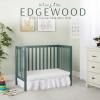 imageDream On Me Edgewood 4In1 Convertible Mini Crib In White JPMA Certified NonToxic Finish New Zealand Pinewood With 3 Mattress Height Settings Included 1quot Mattress PadOlive