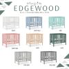 imageDream On Me Edgewood 4In1 Convertible Mini Crib In White JPMA Certified NonToxic Finish New Zealand Pinewood With 3 Mattress Height Settings Included 1quot Mattress PadOlive