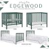 imageDream On Me Edgewood 4In1 Convertible Mini Crib In White JPMA Certified NonToxic Finish New Zealand Pinewood With 3 Mattress Height Settings Included 1quot Mattress PadOlive