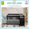 imageDream On Me Jayden 4in1 Mini Convertible Baby Crib And Changer in Black Greenguard Gold Certified NonToxic Finish New Zealand Pinewood 1quot Mattress PadBlack