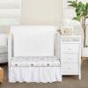 imageDream On Me Jayden 4in1 Mini Convertible Baby Crib And Changer in Black Greenguard Gold Certified NonToxic Finish New Zealand Pinewood 1quot Mattress PadWhite
