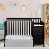 imageDream On Me Jayden 4in1 Mini Convertible Baby Crib And Changer in Black Greenguard Gold Certified NonToxic Finish New Zealand Pinewood 1quot Mattress PadBlack