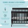 imageDream On Me Jayden 4in1 Mini Convertible Baby Crib And Changer in Black Greenguard Gold Certified NonToxic Finish New Zealand Pinewood 1quot Mattress PadBlack