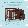 imageDream On Me Jayden 4in1 Mini Convertible Baby Crib And Changer in Black Greenguard Gold Certified NonToxic Finish New Zealand Pinewood 1quot Mattress PadEspresso