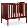 imageDream On Me 2 in 1 Portable Folding Stationary Side Crib in Espresso Greenguard Gold Certified 40x26x38 Inch Pack of 1Cherry