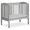 imageDream On Me 2 in 1 Portable Folding Stationary Side Crib in Espresso Greenguard Gold Certified 40x26x38 Inch Pack of 1Cool Grey