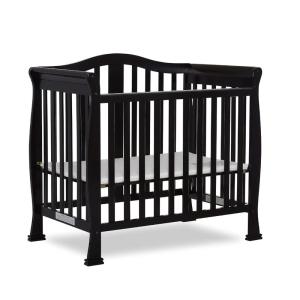 imageDream On Me Addison 4in1 Convertible Mini Crib in Espresso Greenguard Gold Certified NonToxic Finishes Built of New Zealand Pinewood Comes with 1 Mattress PadBlack
