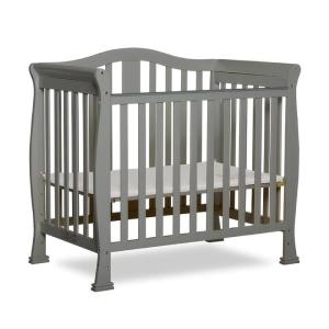 imageDream On Me Addison 4in1 Convertible Mini Crib in Espresso Greenguard Gold Certified NonToxic Finishes Built of New Zealand Pinewood Comes with 1 Mattress PadCool Grey