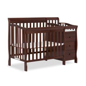 imageDream On Me Jayden 4in1 Mini Convertible Baby Crib And Changer in Black Greenguard Gold Certified NonToxic Finish New Zealand Pinewood 1quot Mattress PadEspresso