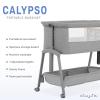 imageDream On Me Calypso Portable Bassinet with Wheels in Grey Quick ampamp Easy Folding Seven Adjustable Height Machine Washable Fabric Portable and Packable Bedside BassinetGrey
