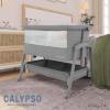 imageDream On Me Calypso Portable Bassinet with Wheels in Grey Quick ampamp Easy Folding Seven Adjustable Height Machine Washable Fabric Portable and Packable Bedside BassinetGrey