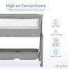 imageDream On Me Calypso Portable Bassinet with Wheels in Grey Quick ampamp Easy Folding Seven Adjustable Height Machine Washable Fabric Portable and Packable Bedside BassinetGrey