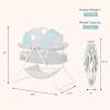 imageDream On Me Karley Bassinet in Blue ampamp Grey Lightweight Portable Baby Bassinet Quick Fold and Easy to Carry  Adjustable Double Canopy Indoor and Outdoor Bassinet with Large Storage BasketBlue  Grey