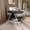 imageDream On Me Karley Bassinet in Blue ampamp Grey Lightweight Portable Baby Bassinet Quick Fold and Easy to Carry  Adjustable Double Canopy Indoor and Outdoor Bassinet with Large Storage BasketBlack