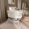 imageDream On Me Karley Bassinet in Blue ampamp Grey Lightweight Portable Baby Bassinet Quick Fold and Easy to Carry  Adjustable Double Canopy Indoor and Outdoor Bassinet with Large Storage BasketFrench White