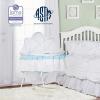 imageDream On Me Lacy Portable 2in1 Bassinet ampamp Cradle in Pink and White Lightweight Baby Bassinet with Storage Basket Adjustable and Removable CanopyBlueWhite