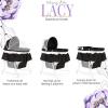 imageDream On Me Lacy Portable 2in1 Bassinet ampamp Cradle in Pink and White Lightweight Baby Bassinet with Storage Basket Adjustable and Removable CanopyBlack