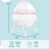 imageDream On Me Lacy Portable 2in1 Bassinet ampamp Cradle in Pink and White Lightweight Baby Bassinet with Storage Basket Adjustable and Removable CanopyPinkWhite