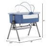 imageDream On Me Lotus Bassinet and Bedside Sleeper in Ivory Lightweight and Portable Baby Bassinet Adjustable Height Position Easy to Fold and Carry Travel Bassinet Carry Bag IncludedBlue