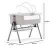 imageDream On Me Lotus Bassinet and Bedside Sleeper in Ivory Lightweight and Portable Baby Bassinet Adjustable Height Position Easy to Fold and Carry Travel Bassinet Carry Bag IncludedGrey