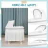 imageDream On Me Montreal Portable 2in1 Convertible Baby Bassinet in Grey Adjustable Canopy Large Storage Area Rocking Bedside Bassinet with Lockable WheelsGrey