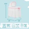 imageDream On Me Montreal Portable 2in1 Convertible Baby Bassinet in Grey Adjustable Canopy Large Storage Area Rocking Bedside Bassinet with Lockable WheelsPink