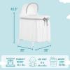 imageDream On Me Montreal Portable 2in1 Convertible Baby Bassinet in Grey Adjustable Canopy Large Storage Area Rocking Bedside Bassinet with Lockable WheelsGrey