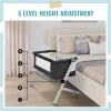 imageDream On Me Skylar Bassinet and Beside Sleeper in Black Lightweight and Portable Baby Bassinet Five Position Adjustable Height Easy to Fold and Carry Travel Bassinet JPMA CertifiedBlack