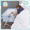 imageDream On Me Skylar Bassinet and Beside Sleeper in Black Lightweight and Portable Baby Bassinet Five Position Adjustable Height Easy to Fold and Carry Travel Bassinet JPMA CertifiedBlue
