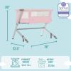 imageDream On Me Skylar Bassinet and Beside Sleeper in Black Lightweight and Portable Baby Bassinet Five Position Adjustable Height Easy to Fold and Carry Travel Bassinet JPMA CertifiedPink