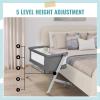 imageDream On Me Skylar Bassinet and Beside Sleeper in Black Lightweight and Portable Baby Bassinet Five Position Adjustable Height Easy to Fold and Carry Travel Bassinet JPMA CertifiedGrey