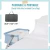 imageDream On Me Skylar Bassinet and Beside Sleeper in Black Lightweight and Portable Baby Bassinet Five Position Adjustable Height Easy to Fold and Carry Travel Bassinet JPMA CertifiedBlue