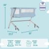 imageDream On Me Skylar Bassinet and Beside Sleeper in Black Lightweight and Portable Baby Bassinet Five Position Adjustable Height Easy to Fold and Carry Travel Bassinet JPMA CertifiedBlue