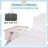 imageDream On Me Skylar Bassinet and Beside Sleeper in Black Lightweight and Portable Baby Bassinet Five Position Adjustable Height Easy to Fold and Carry Travel Bassinet JPMA CertifiedPink