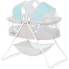 imageDream On Me Karley Bassinet in Blue ampamp Grey Lightweight Portable Baby Bassinet Quick Fold and Easy to Carry  Adjustable Double Canopy Indoor and Outdoor Bassinet with Large Storage BasketBlue  Grey