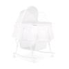 imageDream On Me Lacy Portable 2in1 Bassinet ampamp Cradle in Pink and White Lightweight Baby Bassinet with Storage Basket Adjustable and Removable CanopyWhite
