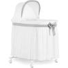 imageDream On Me Montreal Portable 2in1 Convertible Baby Bassinet in Grey Adjustable Canopy Large Storage Area Rocking Bedside Bassinet with Lockable WheelsGrey