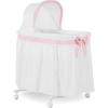 imageDream On Me Montreal Portable 2in1 Convertible Baby Bassinet in Grey Adjustable Canopy Large Storage Area Rocking Bedside Bassinet with Lockable WheelsPink