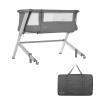 imageDream On Me Skylar Bassinet and Beside Sleeper in Black Lightweight and Portable Baby Bassinet Five Position Adjustable Height Easy to Fold and Carry Travel Bassinet JPMA CertifiedGrey