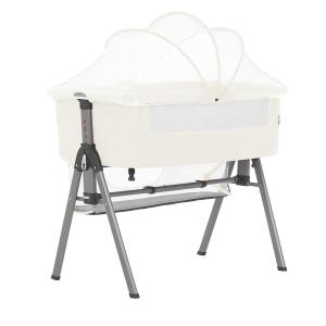 imageDream On Me Lotus Bassinet and Bedside Sleeper in Ivory Lightweight and Portable Baby Bassinet Adjustable Height Position Easy to Fold and Carry Travel Bassinet Carry Bag IncludedIvory