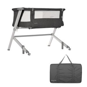 imageDream On Me Skylar Bassinet and Beside Sleeper in Black Lightweight and Portable Baby Bassinet Five Position Adjustable Height Easy to Fold and Carry Travel Bassinet JPMA CertifiedBlack