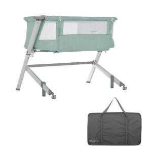 imageDream On Me Skylar Bassinet and Beside Sleeper in Black Lightweight and Portable Baby Bassinet Five Position Adjustable Height Easy to Fold and Carry Travel Bassinet JPMA CertifiedMint