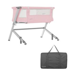 imageDream On Me Skylar Bassinet and Beside Sleeper in Black Lightweight and Portable Baby Bassinet Five Position Adjustable Height Easy to Fold and Carry Travel Bassinet JPMA CertifiedPink