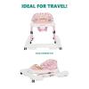 imageDream On Me 2in1 Ava Baby Walker Easy Convertible Baby Walker Walk Behind Height Adjustable Seat Added Back Support Detachable Slate GreenSpring Pink