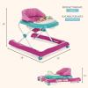 imageDream On Me 2in1 Ava Baby Walker Easy Convertible Baby Walker Walk Behind Height Adjustable Seat Added Back Support Detachable Slate GreenTeal Pink